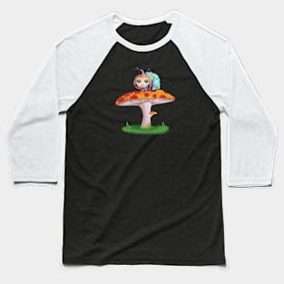 Zoe and her Mushroom Baseball T-Shirt